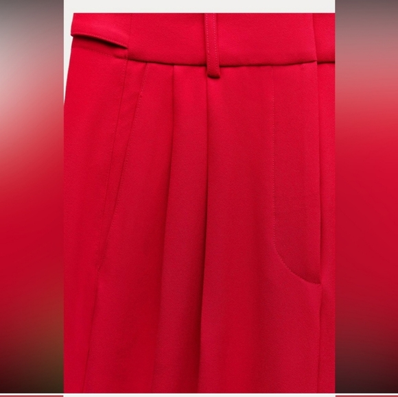 BNWT! Zara PLEATED TABBED MENSWEAR STYLE PANTS ZW COLLECTION - Picture 8 of 10